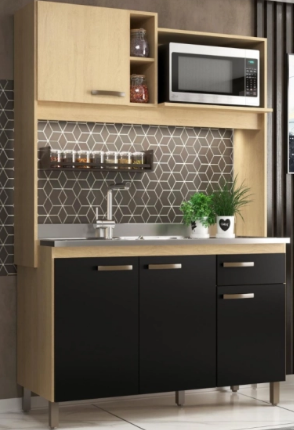 MUEBLE DE COCINA YARA 140 CARVALH/N (MOVEISSUL) - MOVELMAX