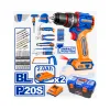 Thumbnail KIT TALADRO PERCUTOR WADFOW A BATERIA 20V 62NM C/JUEGO DE HERRAMIENTAS.0